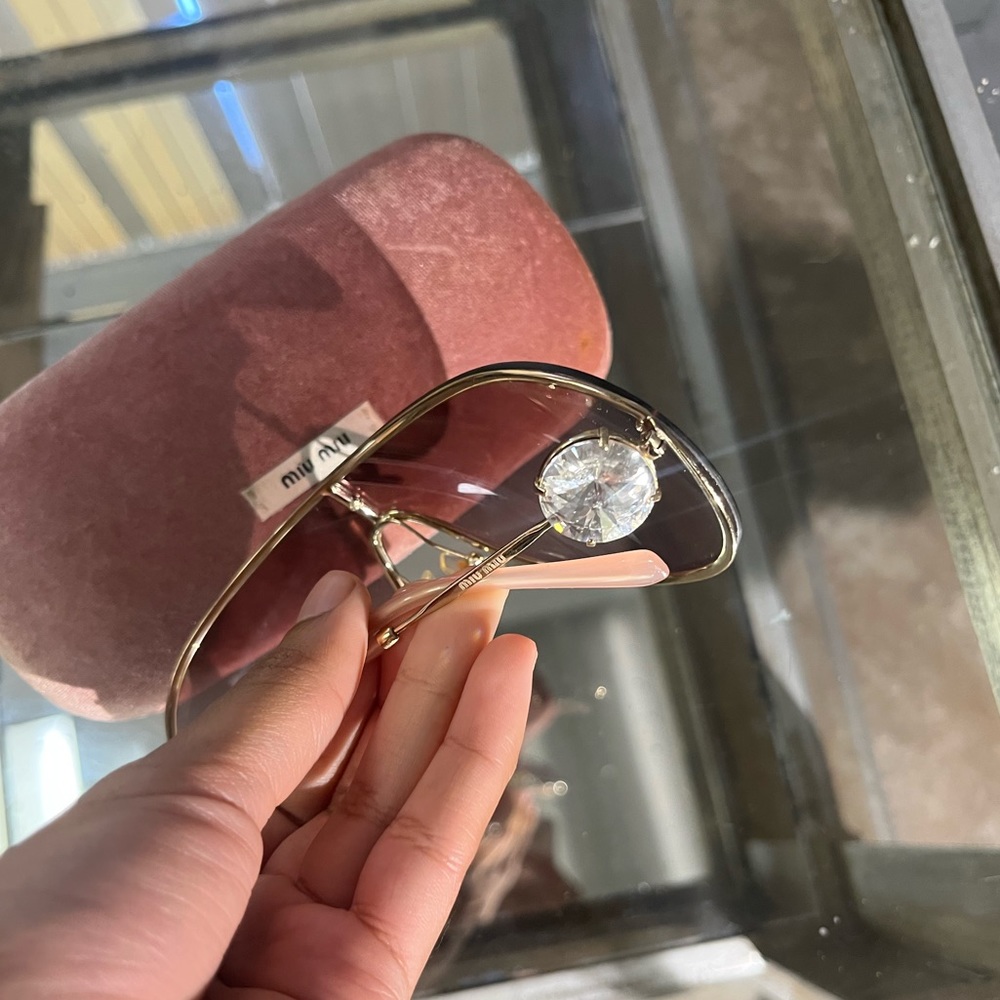 Miu Miu crystal embellished sunshades